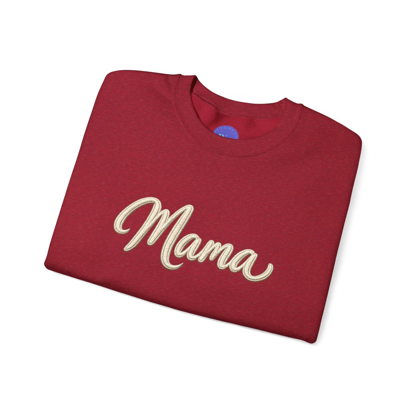 Mama Faux Embroidered Sweatshirt | Mama Script Crewneck | Cozy Mom Sweatshirt | Gildan 18000 | Embroidery Look Mama