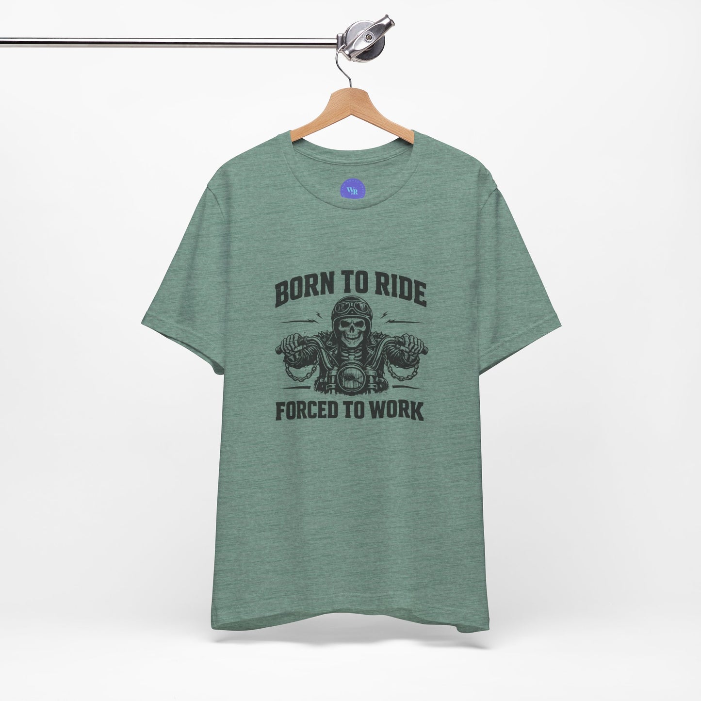 Born to Ride Forced to Work Shirt | Funny Biker T-Shirt for Men | Motorcycle Rider Tee | Bella Canvas 3001 | Gift for Bikers