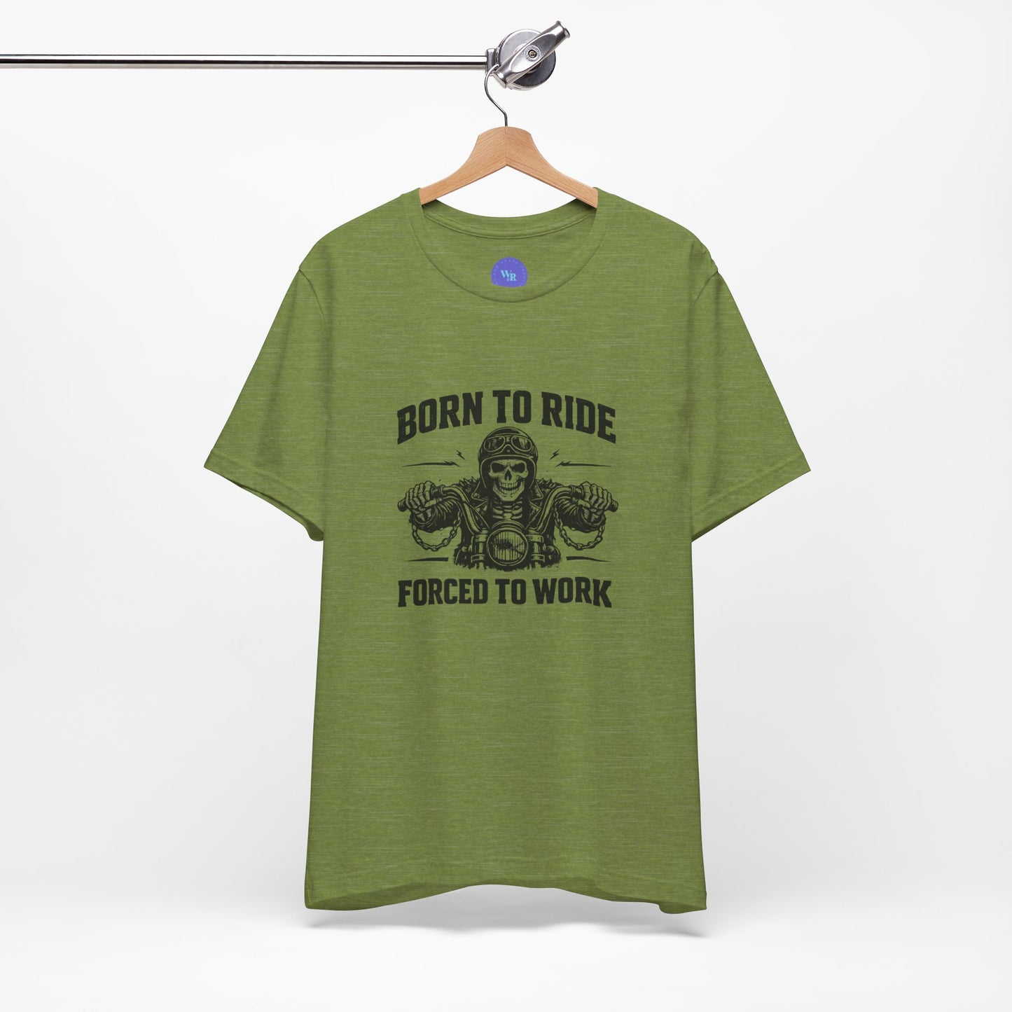 Born to Ride Forced to Work Shirt | Funny Biker T-Shirt for Men | Motorcycle Rider Tee | Bella Canvas 3001 | Gift for Bikers