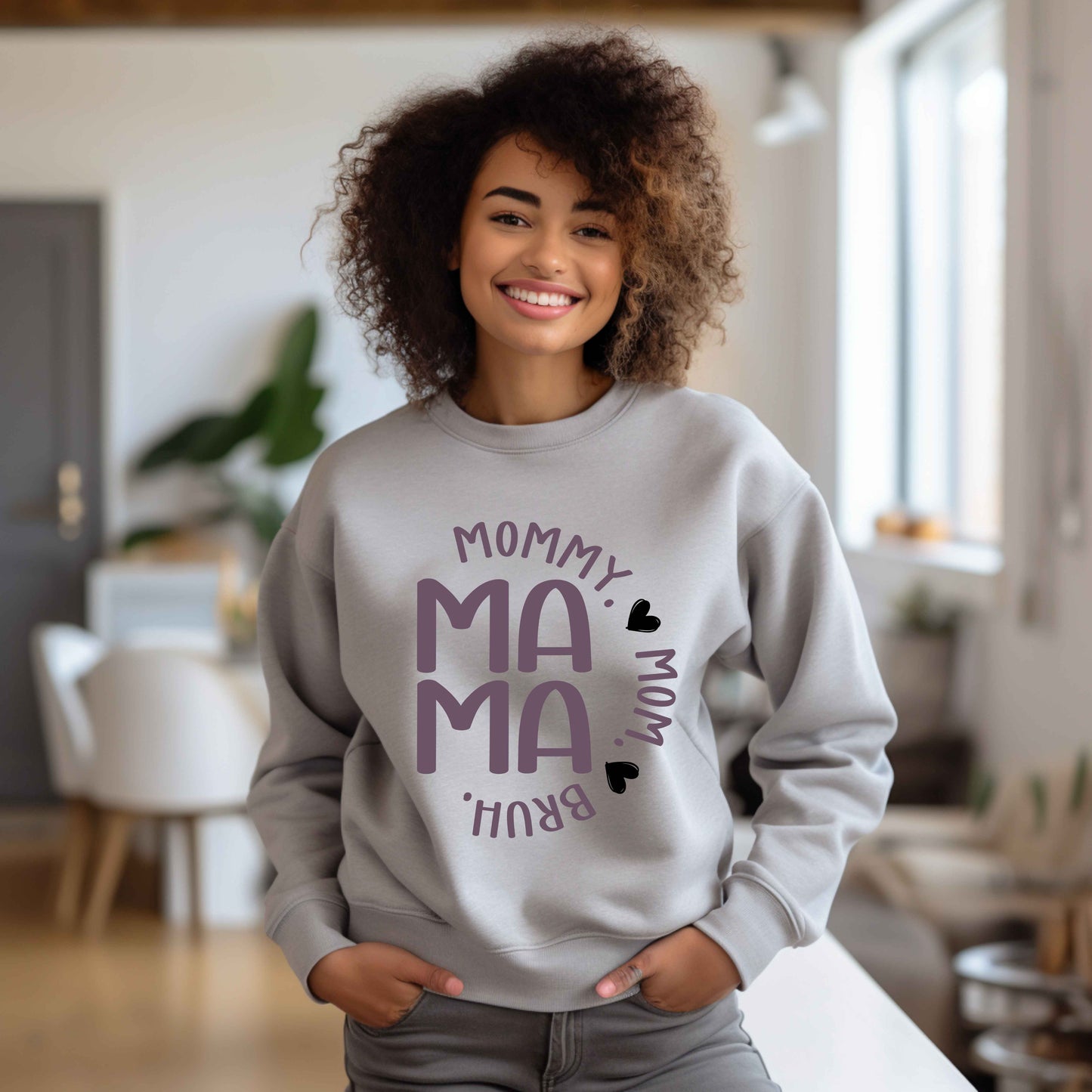 Mama Varsity Sweatshirt | Classic Mama Crewneck | Cozy Mom Sweatshirt | Gildan 18000 | Everyday Mom Apparel