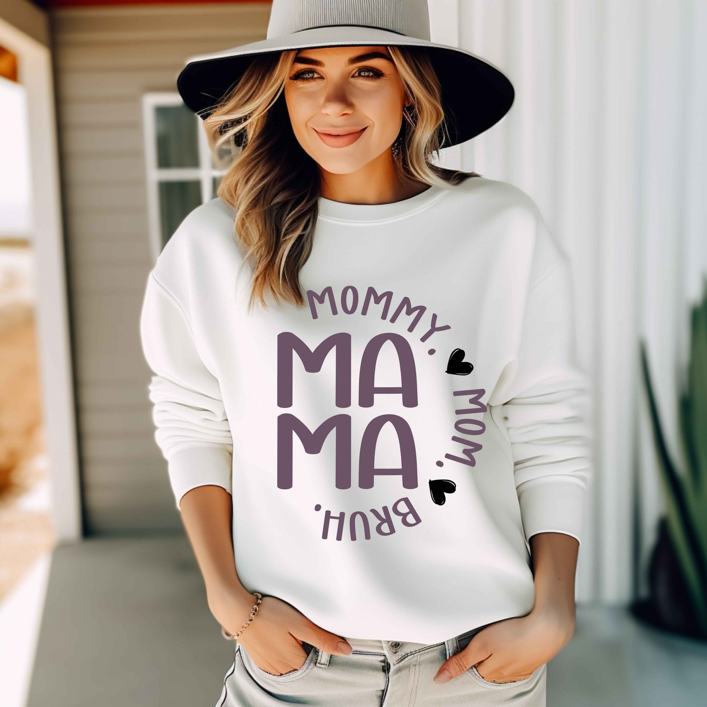 Mama Varsity Sweatshirt | Classic Mama Crewneck | Cozy Mom Sweatshirt | Gildan 18000 | Everyday Mom Apparel