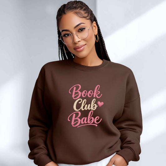 Book Club Babe Sweatshirt | Cozy Book Lover Crewneck | Reading Club Sweatshirt | Gildan 18000 | Gift for Readers